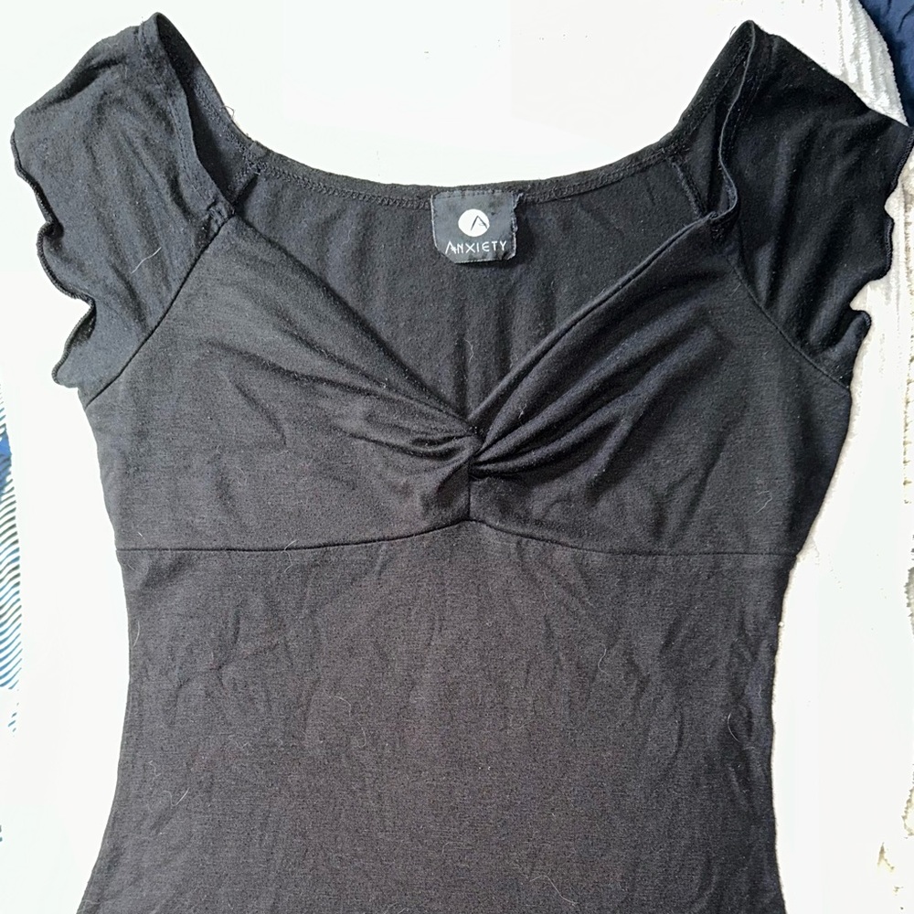 Black vintage basic top